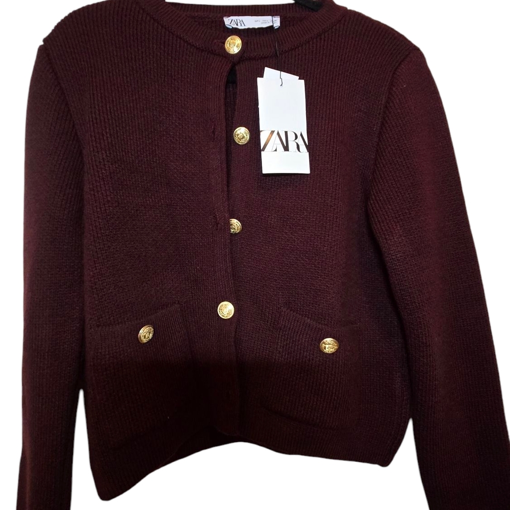 Zara Women's Burgundy Sweater